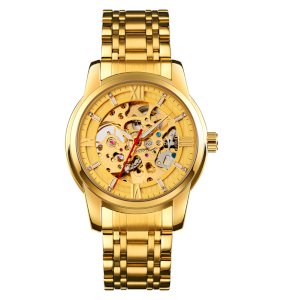 SKMEI 9222 golden  Men Automatic Mechanical Watch