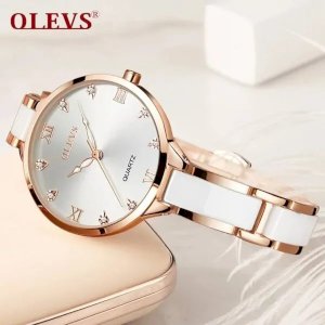 Olevs 5872 Stainless Steel Analoge Wrist Watch For Women
