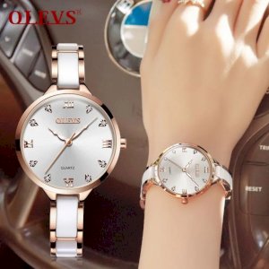 Olevs 5872 Stainless Steel Analoge Wrist Watch For Women