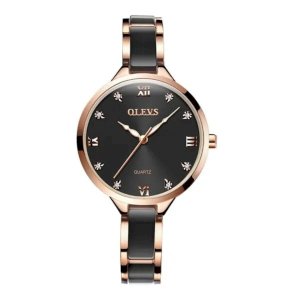 Olevs 5872 Stainless Steel Analoge Wrist Watch For Women