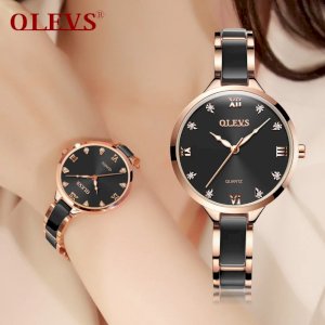 Olevs 5872 Stainless Steel Analoge Wrist Watch For Women