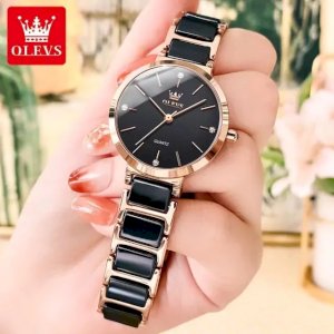 OLEVS 5877 Quartz Stainless Steel Watch For Women