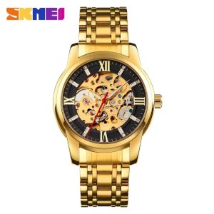 SKMEI 9222 golden  Men Automatic Mechanical Watch