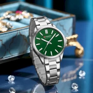 Curren 9090 - Silver Green For Woman