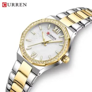 Curren 9103 CH For Women - Gold White